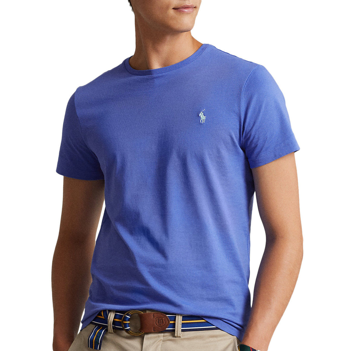 POLO RALPH LAUREN T-Shirt Custom Slim Fit Uomo Maiadstoneblue 710671438 288 MAIDSTONEBLUE 