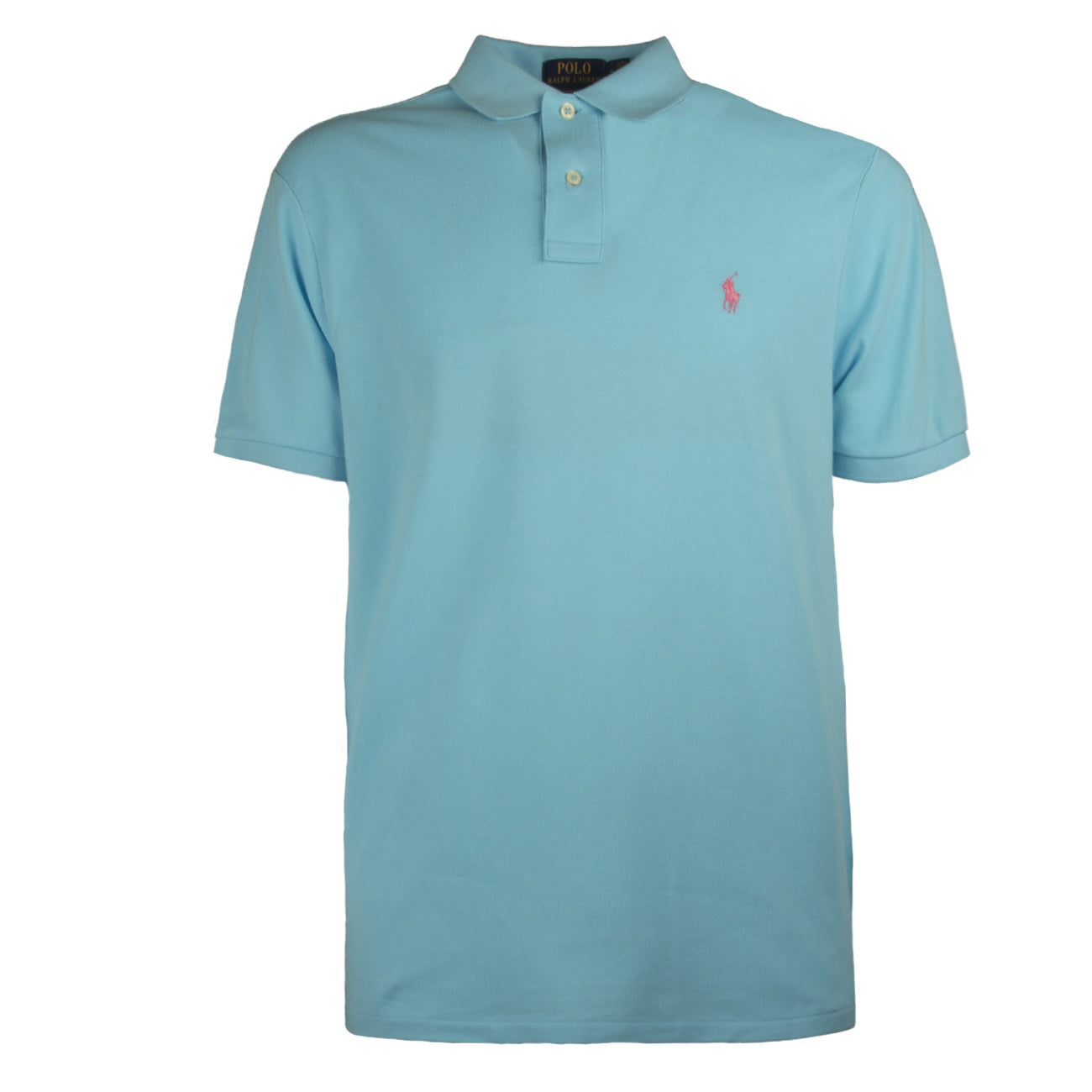 POLO RALPH LAUREN Polo Custom Knit Uomo Arubapink 710782592 023 FRENCHTURQUOISE/AZZURRO 