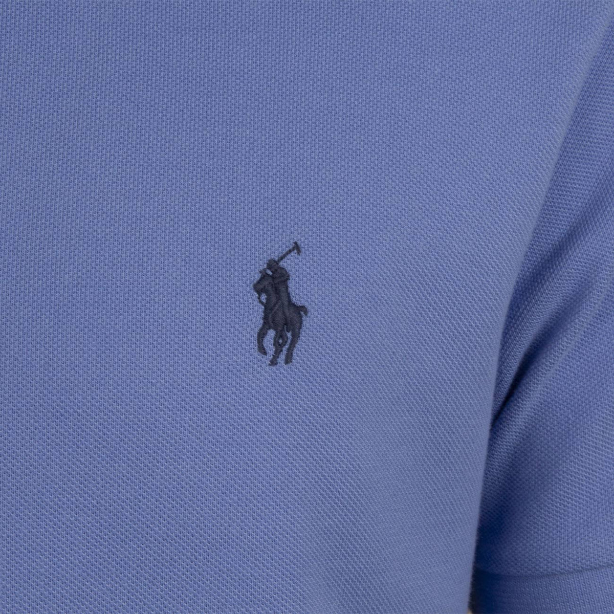 POLO RALPH LAUREN Polo In Cotone Piquet Slim Uomo Harbor Island Blue 710795080 015 HARBORISLANDBLUE 