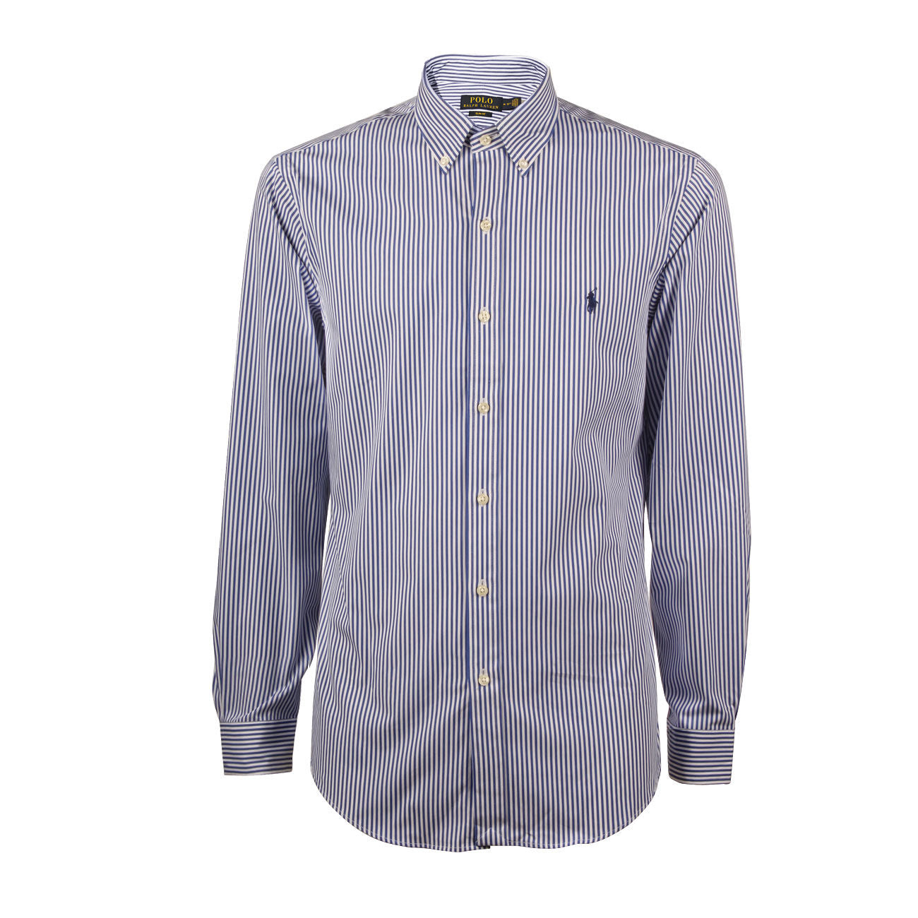 POLO RALPH LAUREN Camicia Popeline Slim Fit Uomo Blue White Bengal Stripes 710832480 008 BLUE/WHITEBENGAL STRIPES 
