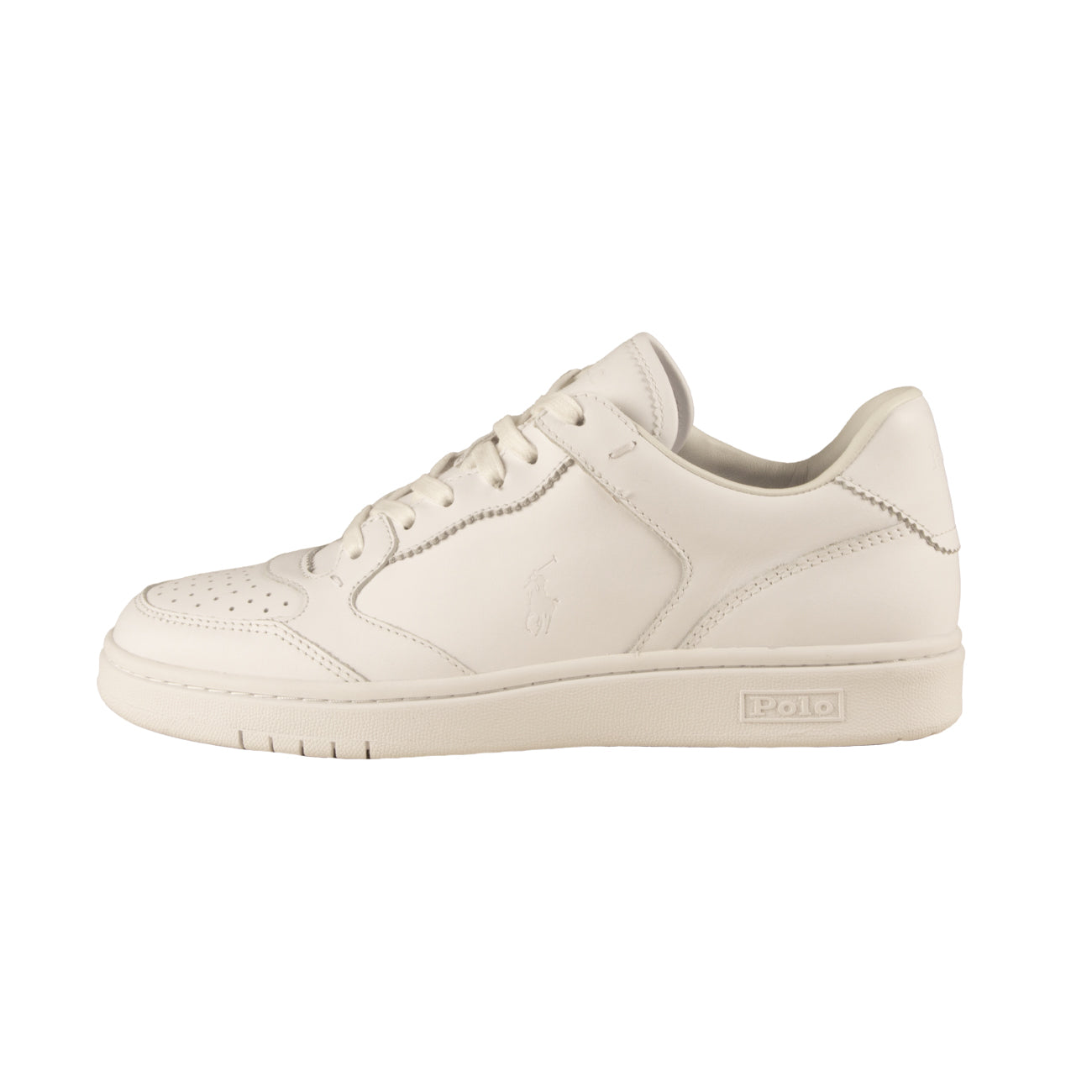 POLO RALPH LAUREN Scarpe Sneaker Court Uomo Bianco 809845139 001 WHITE 