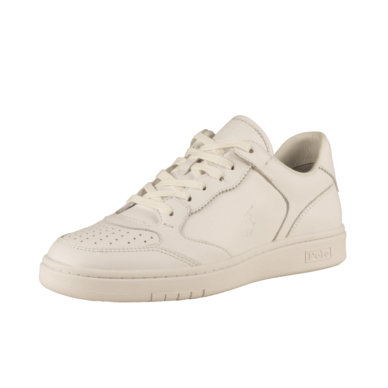 POLO RALPH LAUREN Scarpe Sneaker Court Uomo Bianco 809845139 001 WHITE 