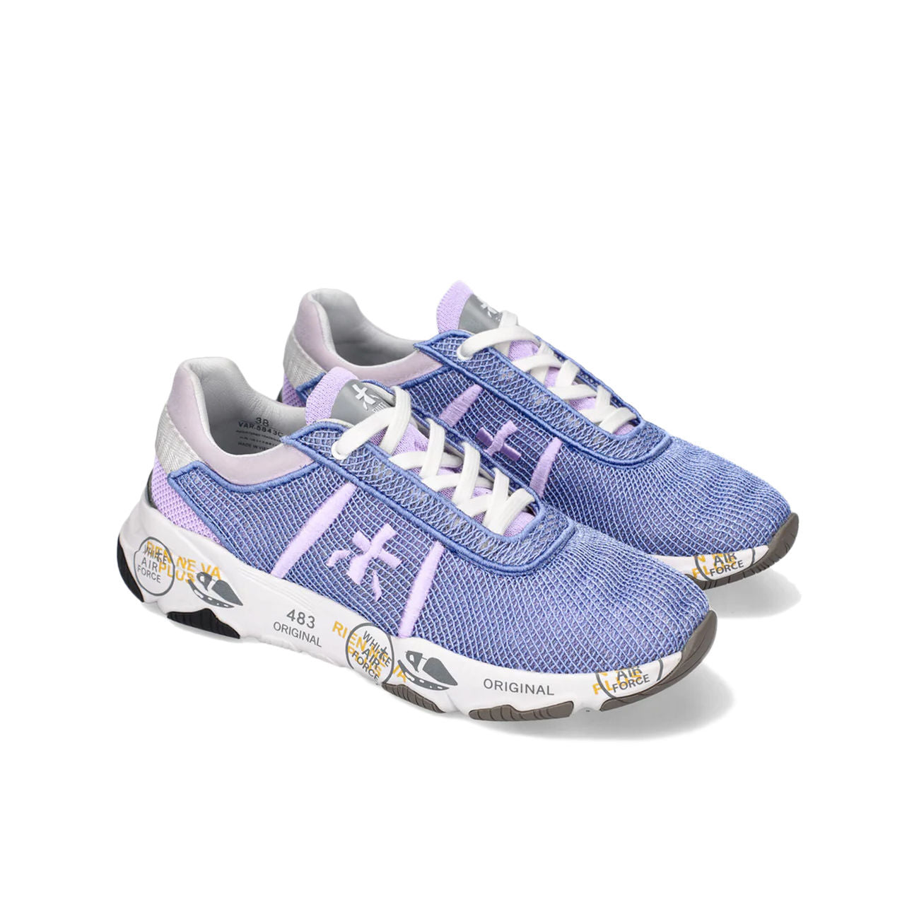 SNEAKERS D. RETE INTERAMENTE SKETCH PREMIATA BUFF VAR 5843 LILAC/WHITE/BLUE AVIO PREMIATA 