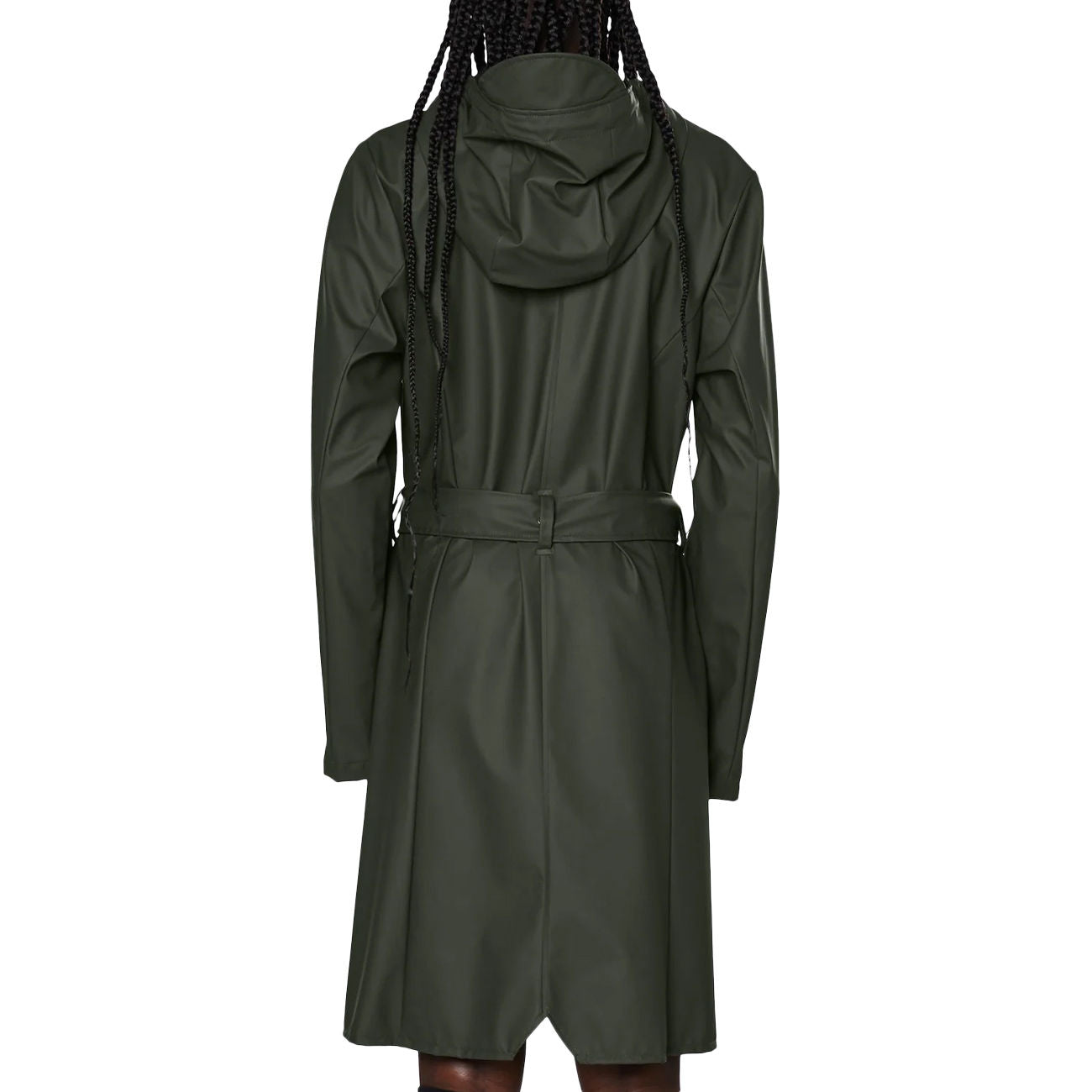 RAINS Trench Curve Slim Con Cintura Donna Green RA18130 GREEN 