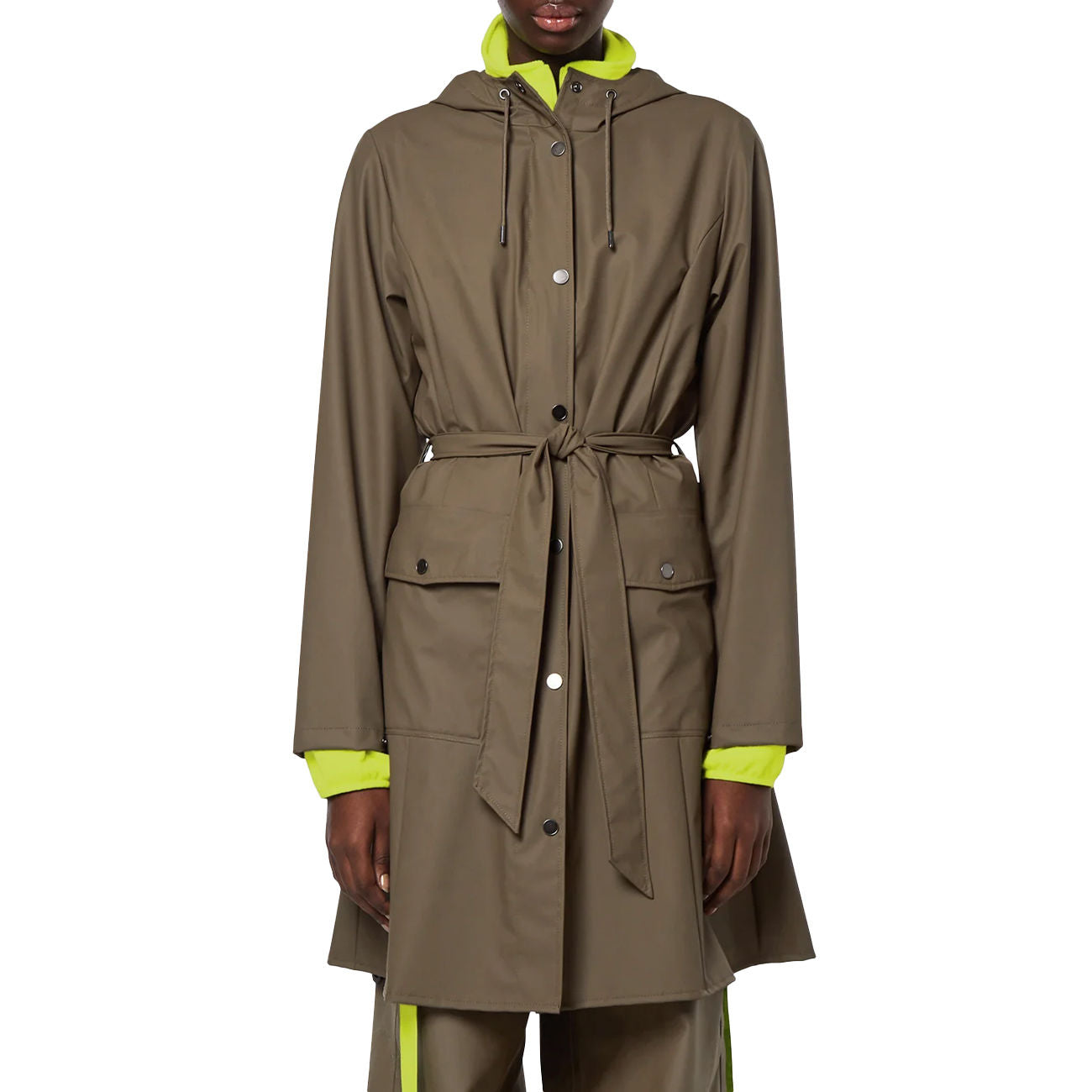 RAINS Trench Curve Slim Con Cintura Donna Wood RA18130 WOOD 