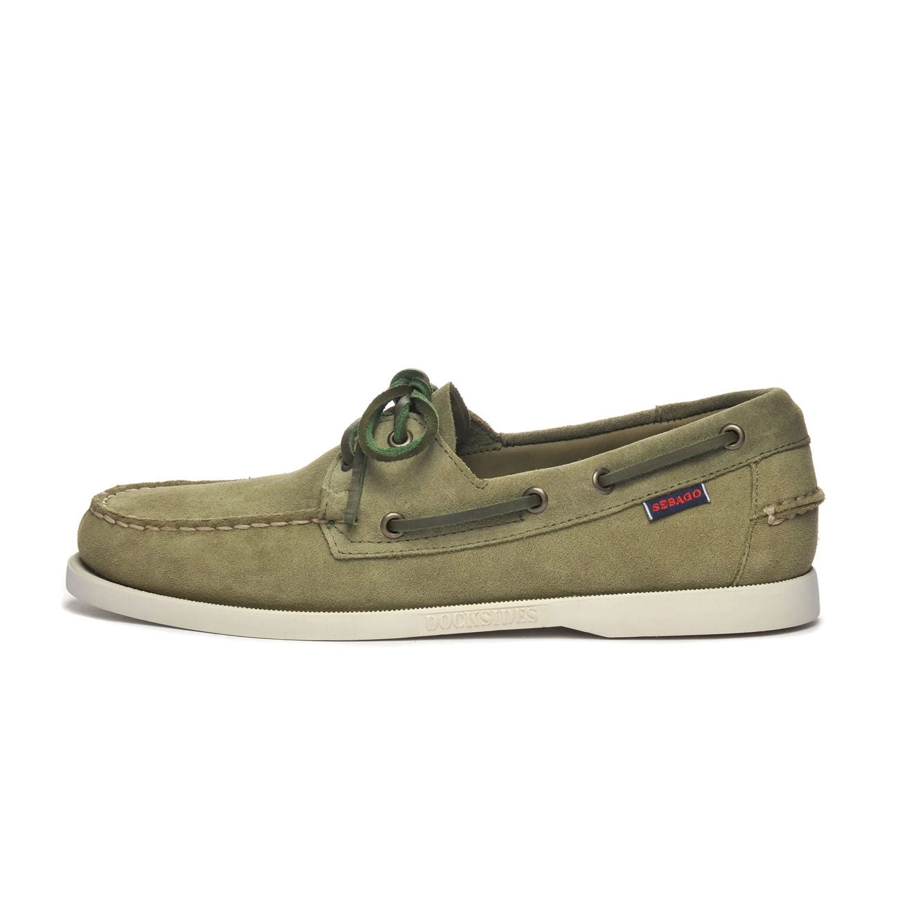 SEBAGO SCARPA STRINGATA BARCA DOCKSIDES SEBAGO 7111PTW 909/GREEN MILITARY 