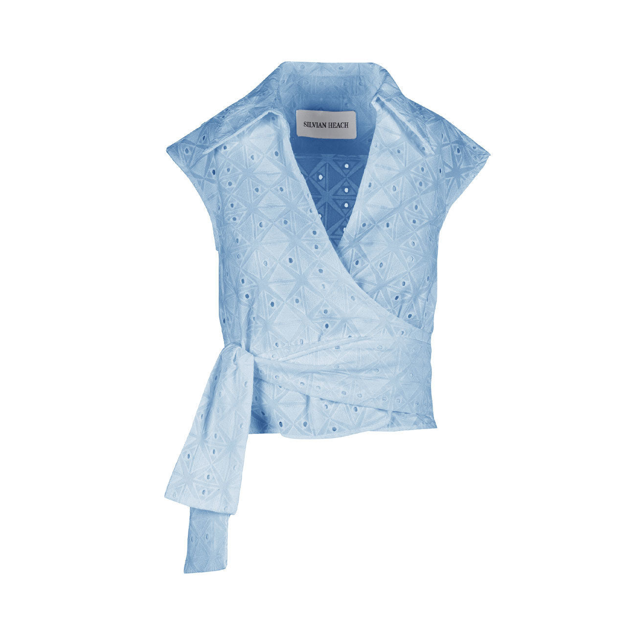 SILVIAN HEACH VEST TOP D. RAGIOL SH CVP23031TOHB BLUE CHAMBRAY 