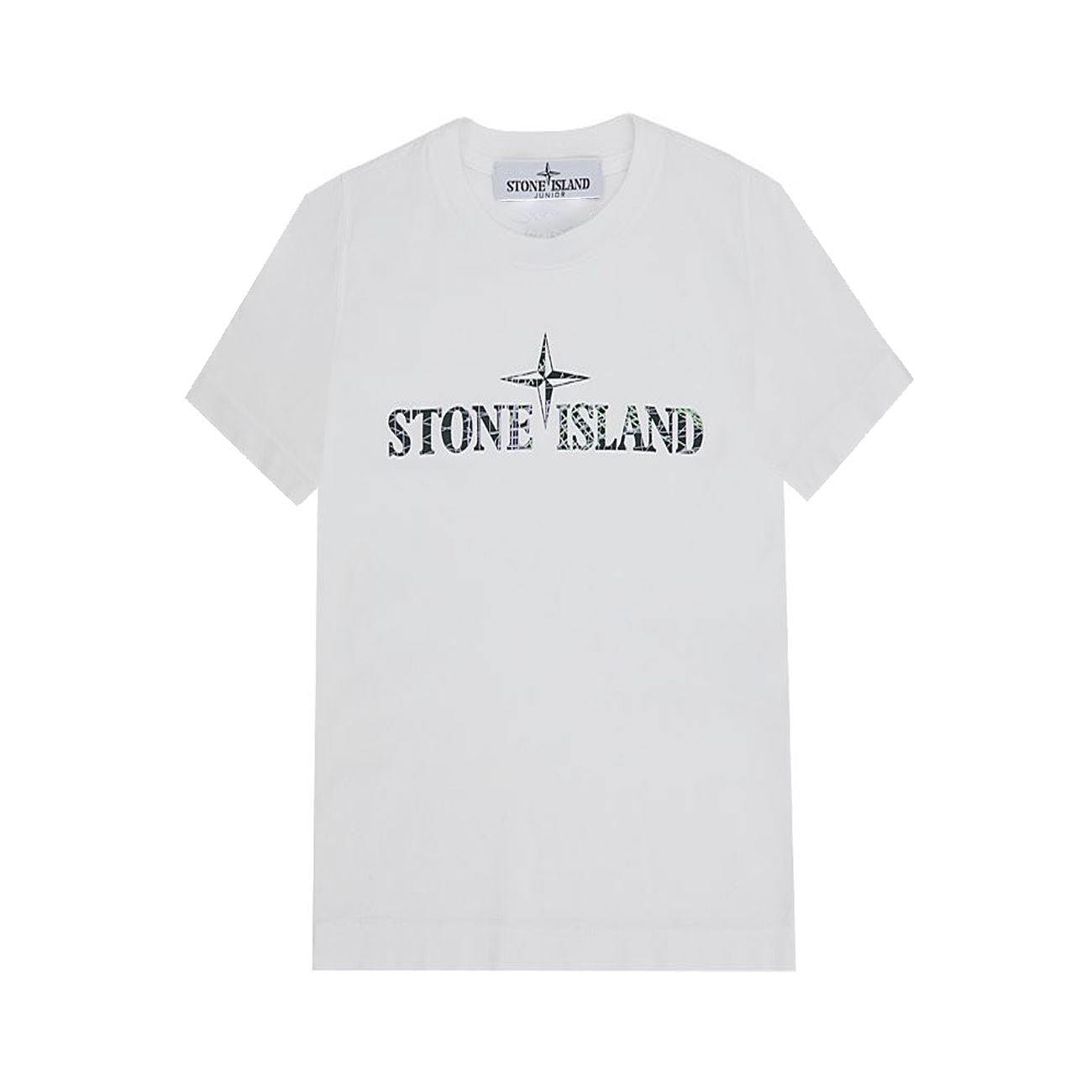 STONE ISLAND T-Shirt Logo Kids Bianco 781621073 V0001 WHITE 