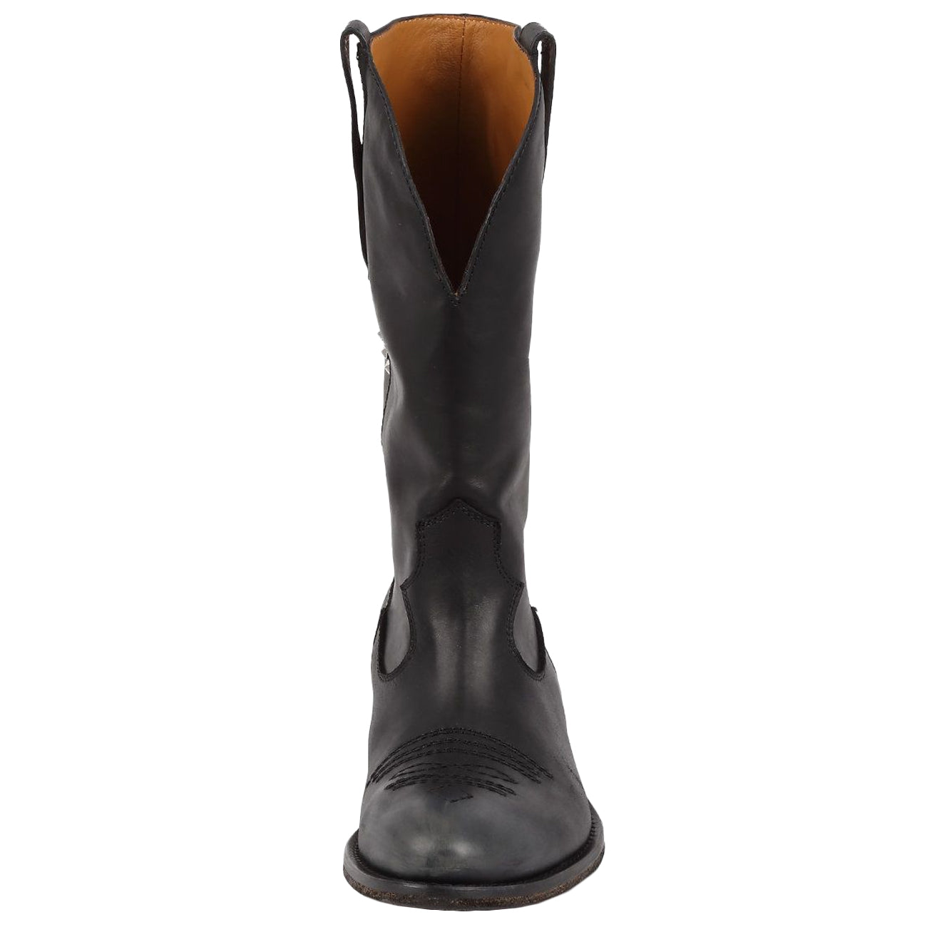 VIA ROMA 15 Camperos In Pelle Con Borchiette E Stella Glitter Donna Nero Rosso 3323 NERO/ROSSO 