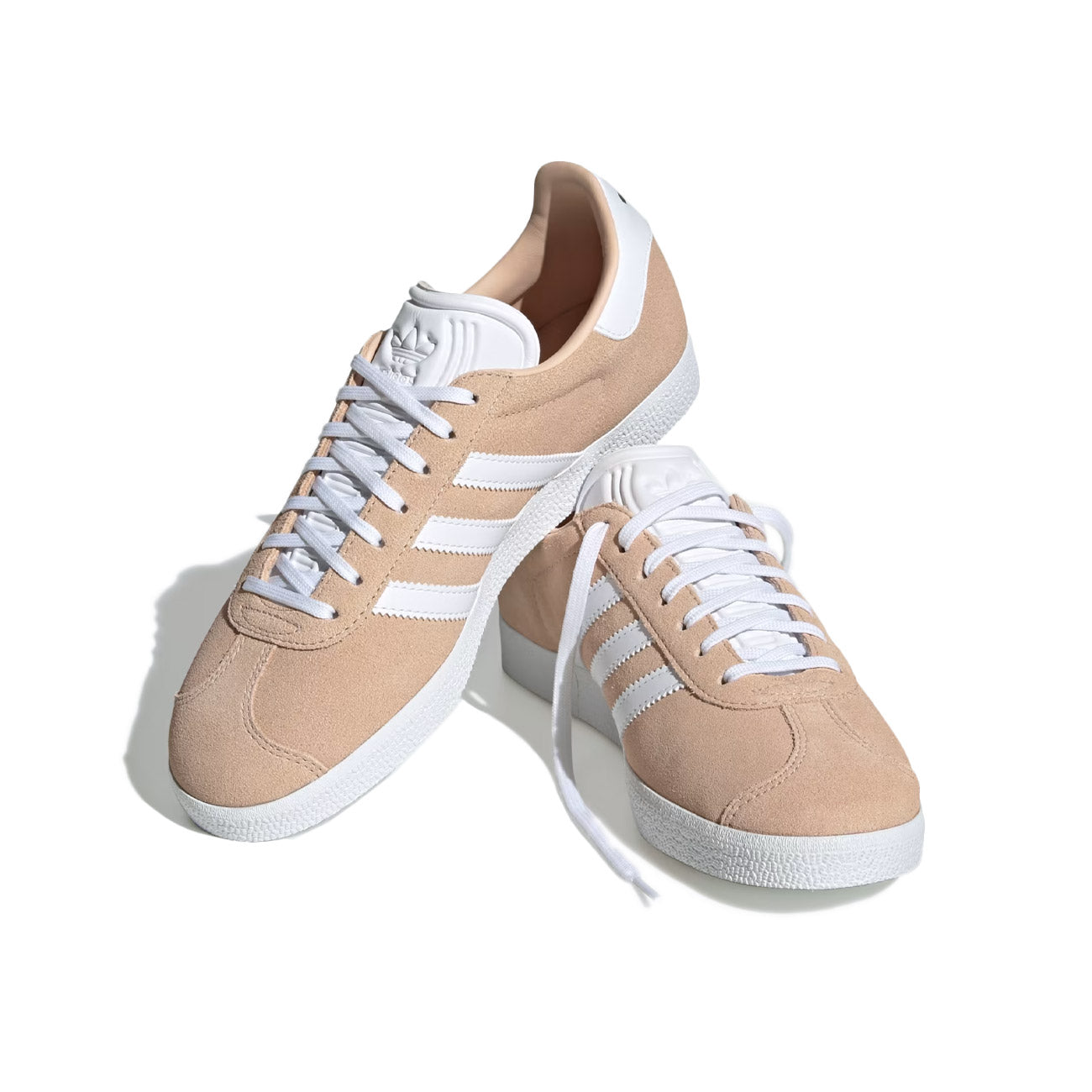 ADIDAS Sneakers Gazelle Unisex Beige White Black ID7006 HALBLU/FTWWHT/CBLACK 