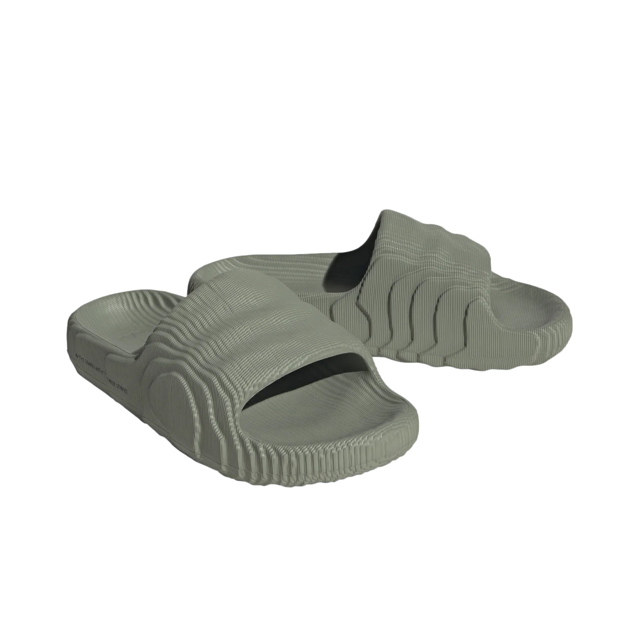 ADIDAS Adilette 22 Unisex Silver Green Black IG8264 SILGRN/SILGRN/CBLACK 