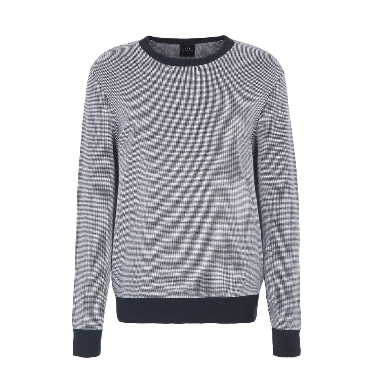 ARMANI EXCHANGE Pullover Girocollo Uomo Navy Bianco 6RZM1XZM3MZ 05AN NAVY/BIANCO 