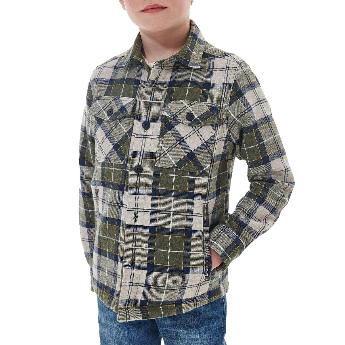 BARBOUR Camicia Over Bimbo Forest Mist Tartan COS0001 TN16-FOREST MIST TARTAN 