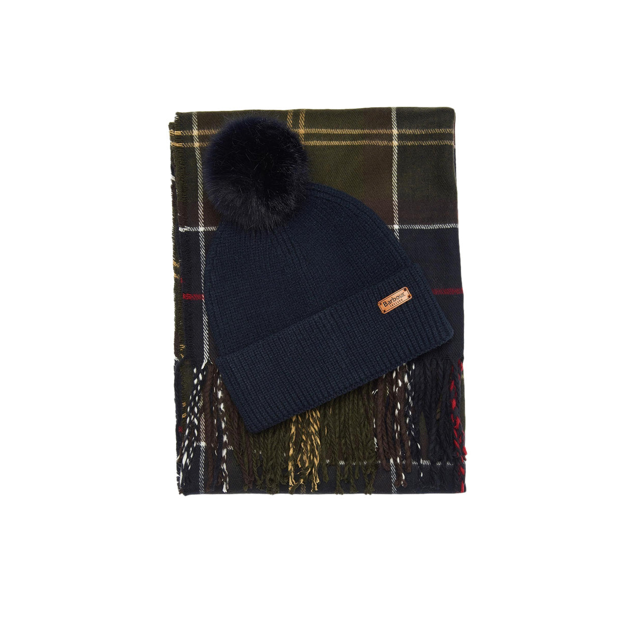 BARBOUR Gift Set Dover Beanie & Scarf Unisex Classic LGS0054 TN11 CLASSIC 