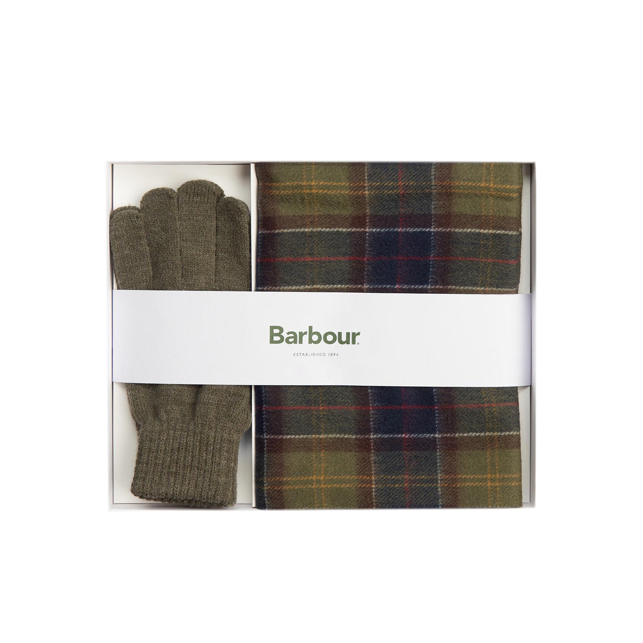 BARBOUR Gift Set Tartan Sciarpa E Guanti Uomo Classic Olive MGS0018 TN11 CLASSIC/OLIVE 