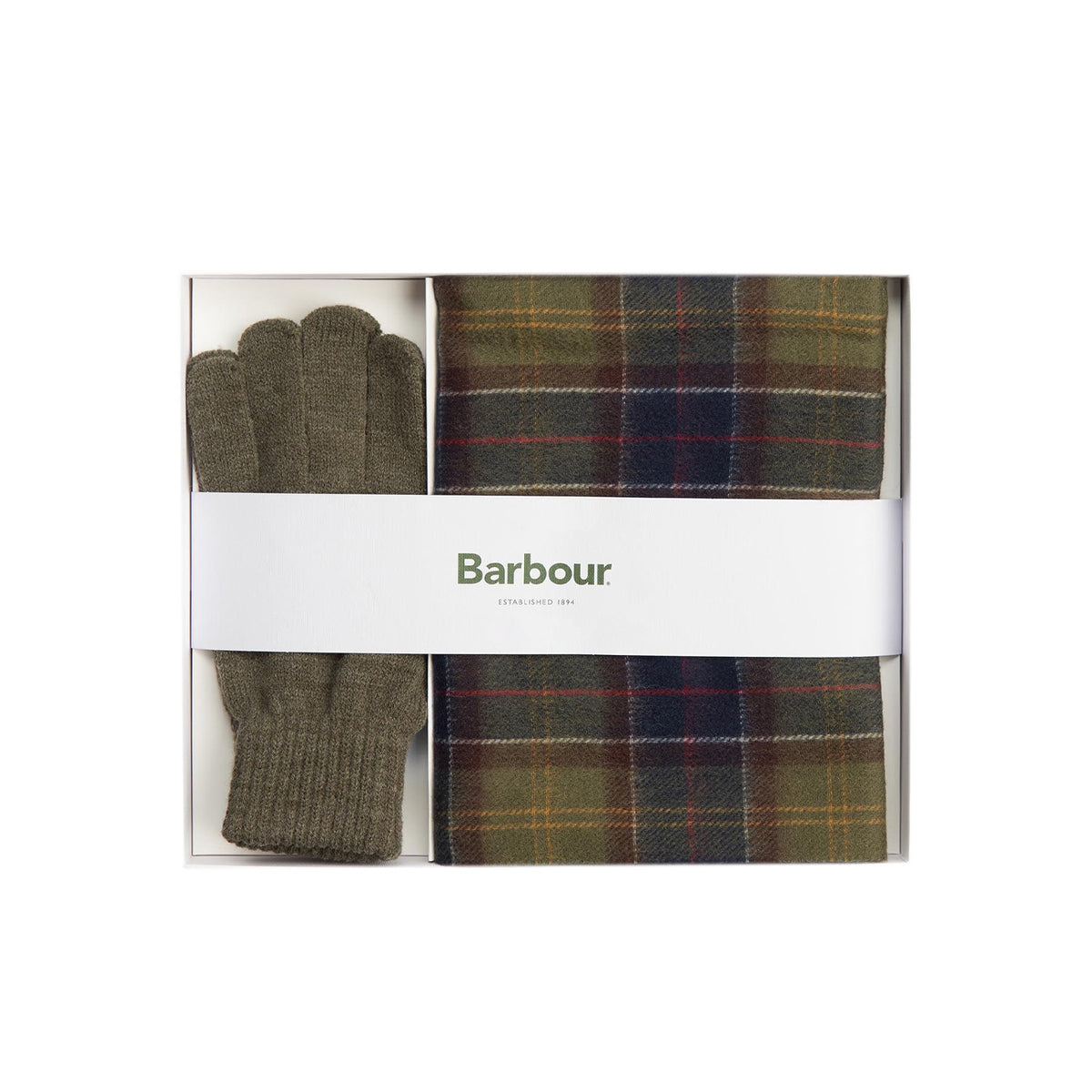 BARBOUR Gift Set Tartan Sciarpa E Guanti Uomo Classic Olive MGS0018 TN11 CLASSIC/OLIVE 