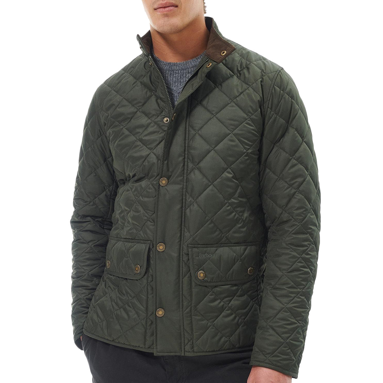 BARBOUR Field Jacket Lowerdale Quilt Uomo Sage MQU1715 GN71 SAGE 