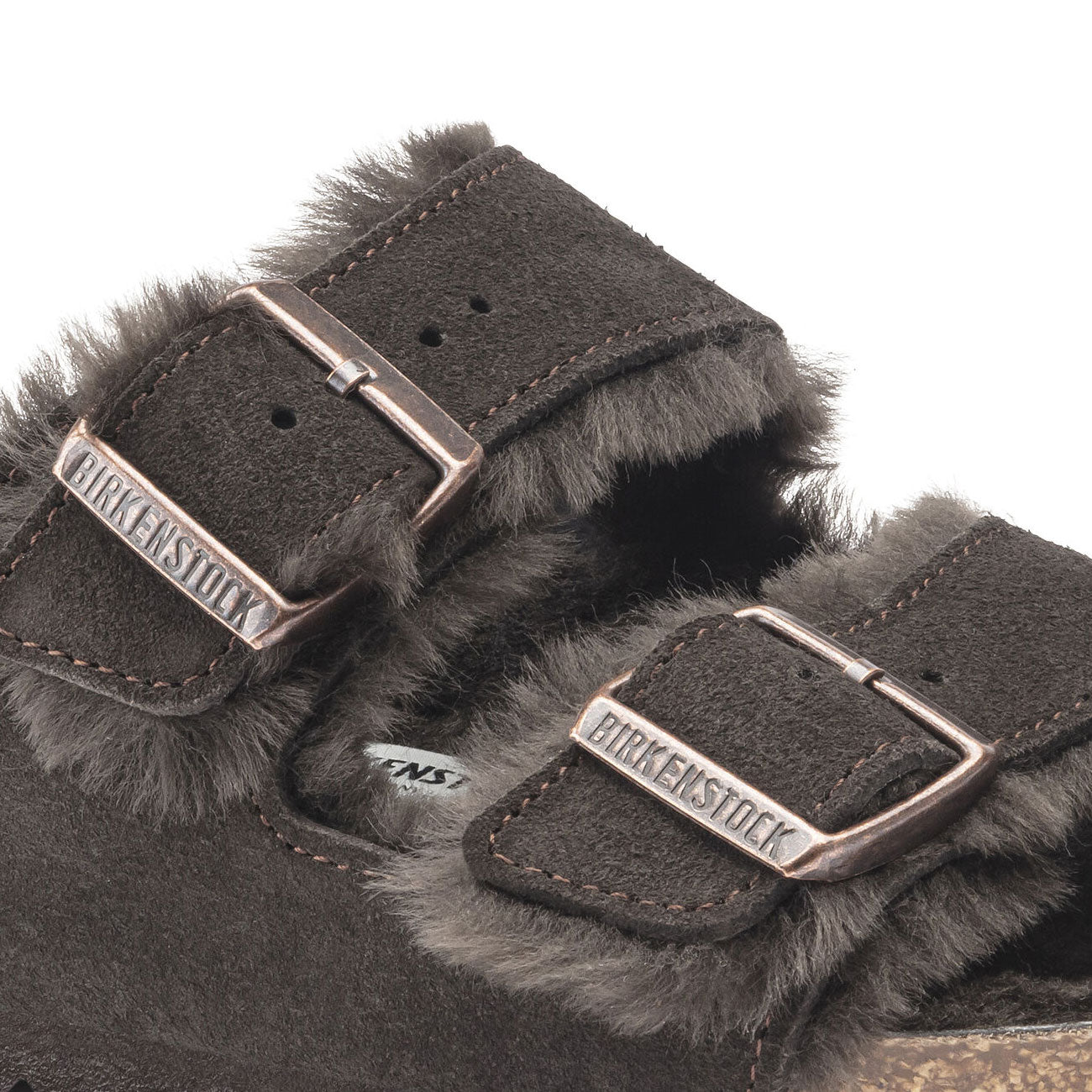 BIRKENSTOCK Sandali Arizona In Pelle Scamosciata Con Shearling 1020528 MOCCA 