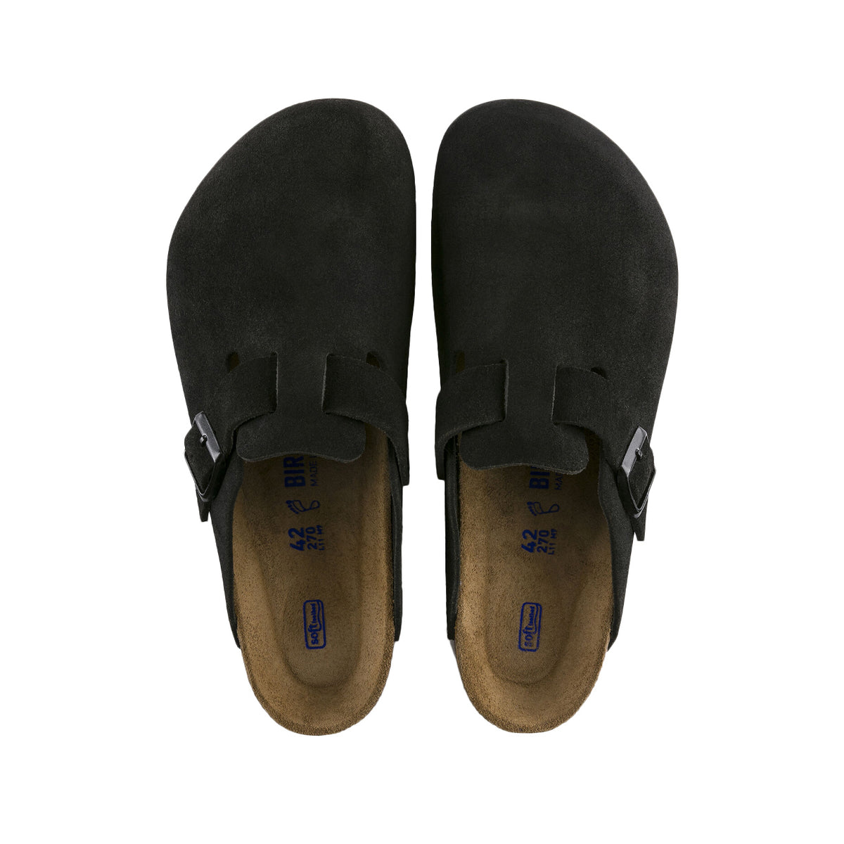 BIRKENSTOCK Sandali Boston Pelle Scamosciata 0660473 BLACK 