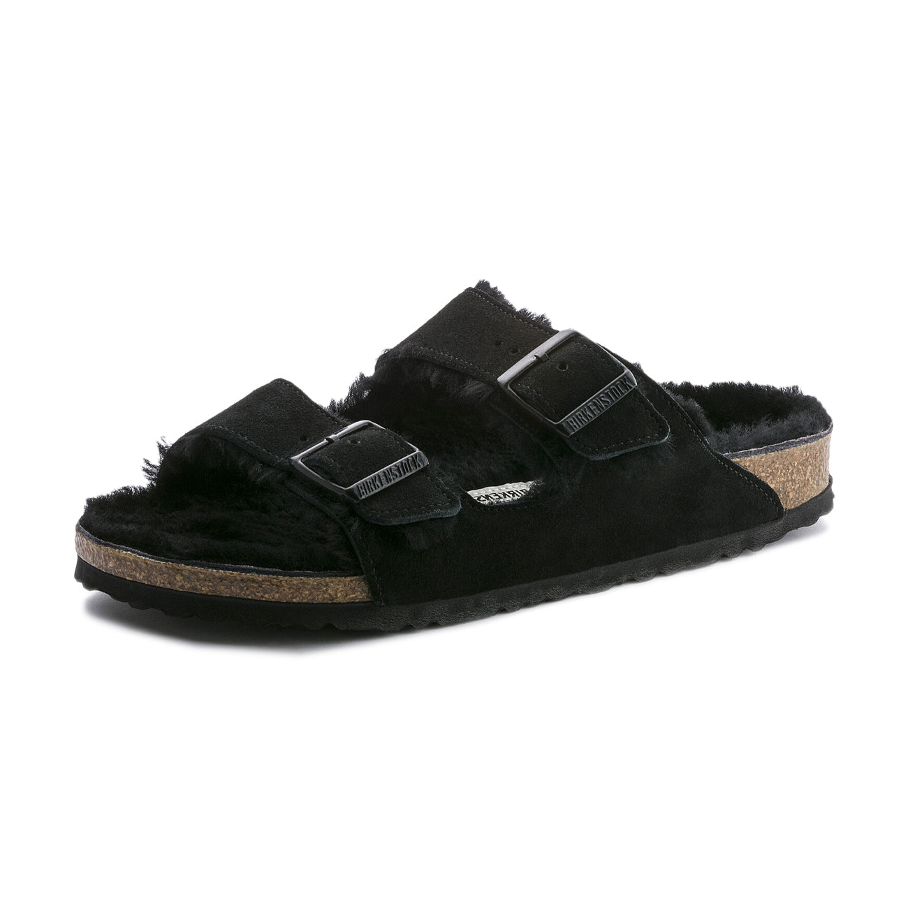 BIRKENSTOCK Sandali Arizona Shearling Unisex Black 0752663 BLACK/BLACK 