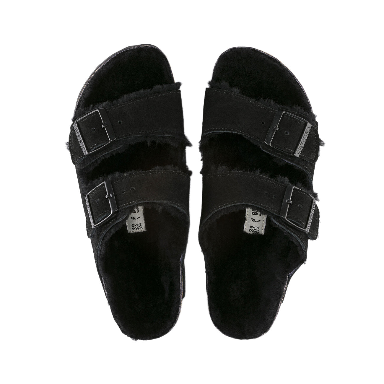 BIRKENSTOCK Sandali Arizona Shearling Unisex Black 0752663 BLACK/BLACK 