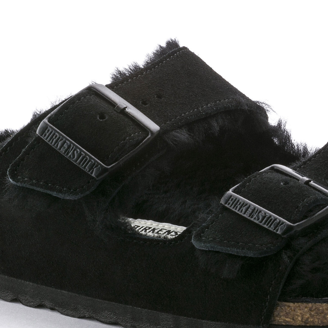 BIRKENSTOCK Sandali Arizona Shearling Unisex Black 0752663 BLACK/BLACK 
