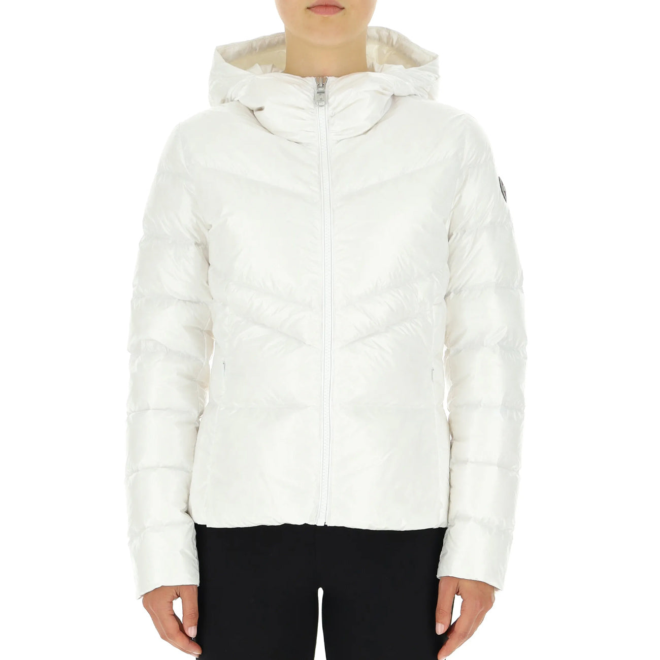 COLMAR ORIGINALS Piumino Con Cappuccio Fisso In Tessuto Lucido Donna Bianco 2295/8XV 01 BIANCO 