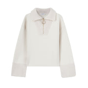 DONDUP Felpa Mezza Zip Over F476 KF0206D XXX 010 LIEVITO 