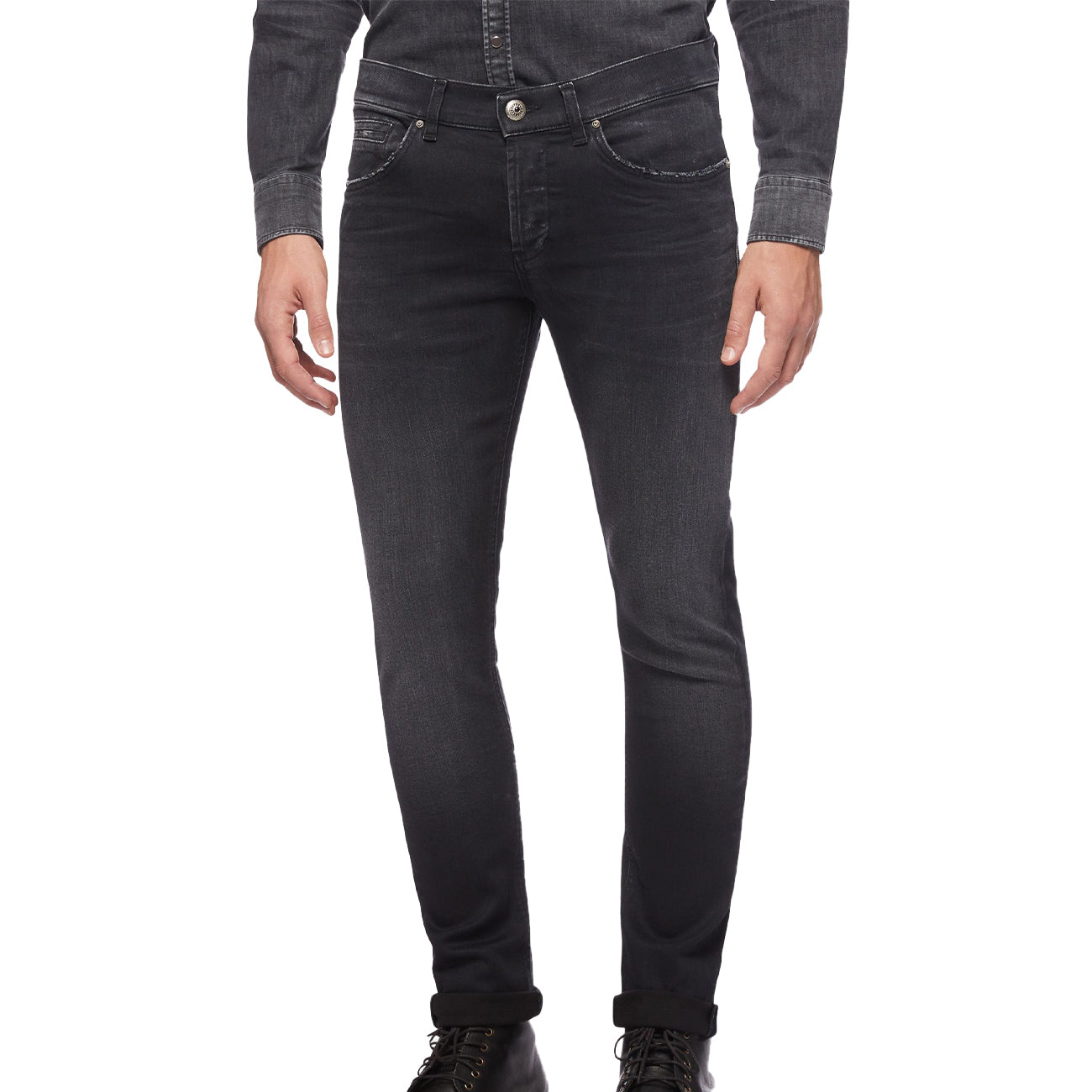 DONDUP Pantalone George UP232 DSE315U GI7 999 NERO 
