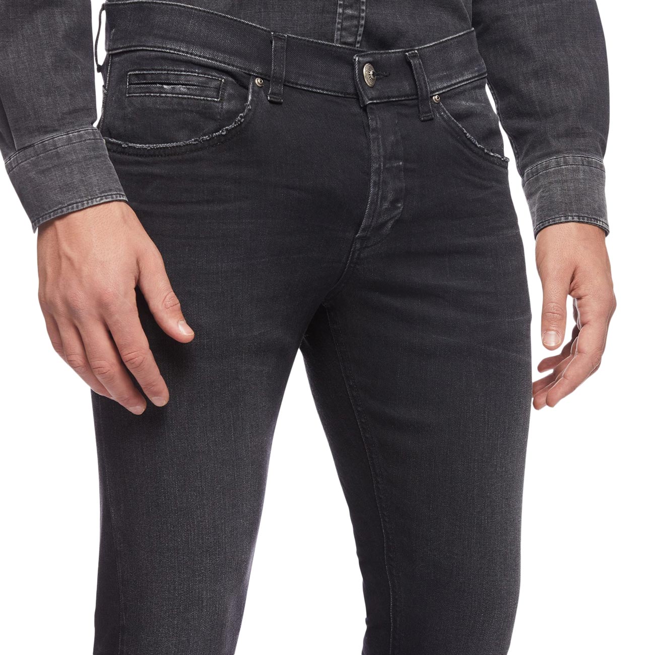 DONDUP Pantalone George UP232 DSE315U GI7 999 NERO 