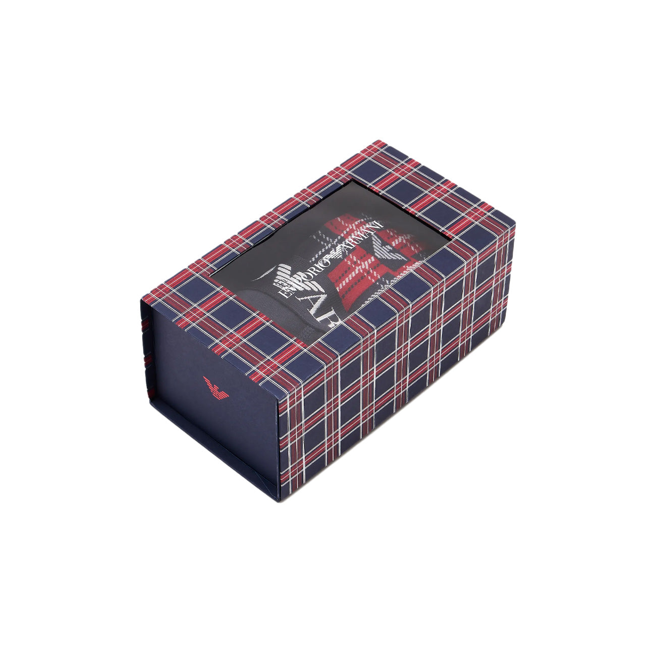 EMPORIO ARMANI UNDERWEAR Gift Box Boxer Tartan E Calze Uomo Marine Scozzese 1120073F514 59036 MARINE/SCOZZESE 