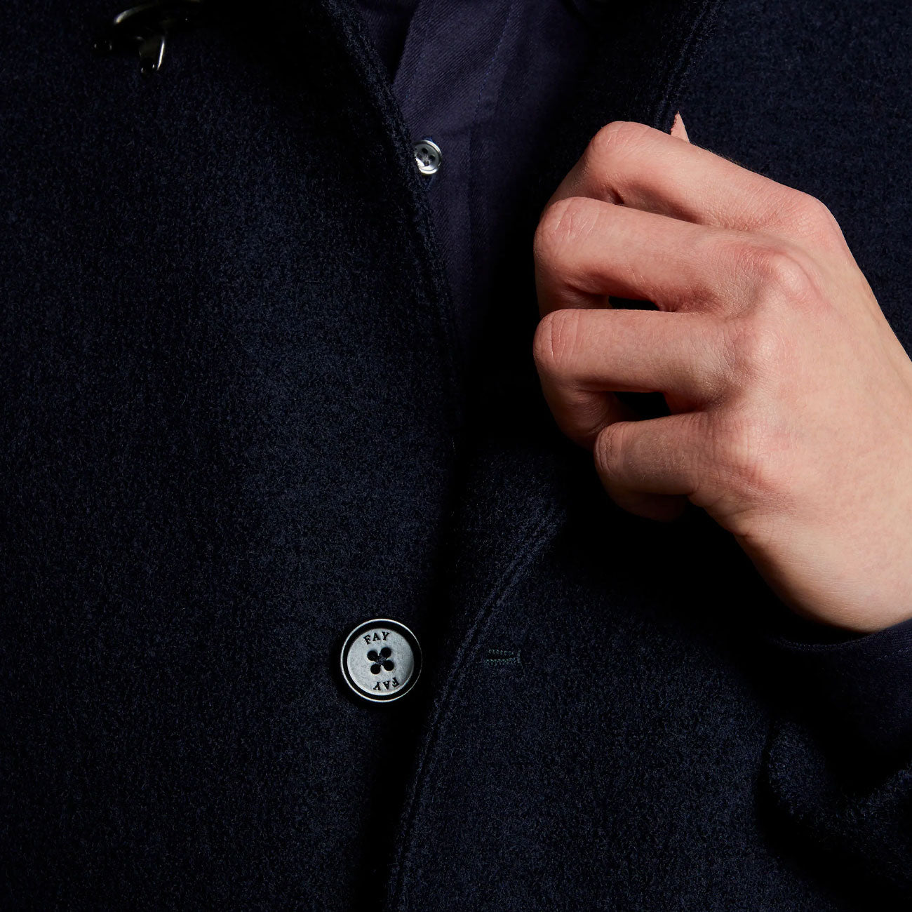 FAY Cappotto New Duty Uomo Blu Denim NAM5447025JVJBU808 BLU DENIM 