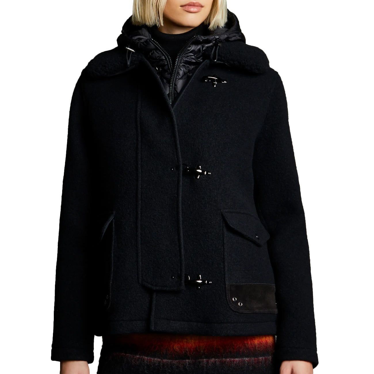 FAY Giubbotto Mini 3 Ganci Donna Nero NAW12474740VOBB999 NERO 