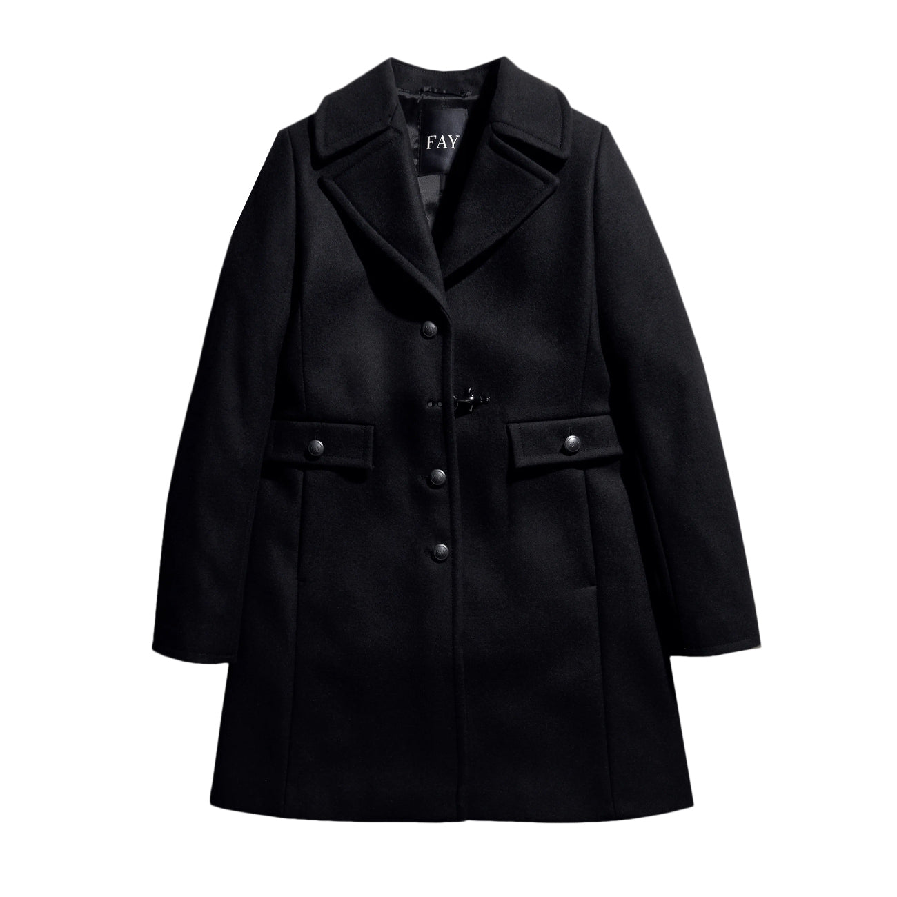 FAY Cappotto Con Gancio Donna Nero NAW50473170SGLB999 NERO 