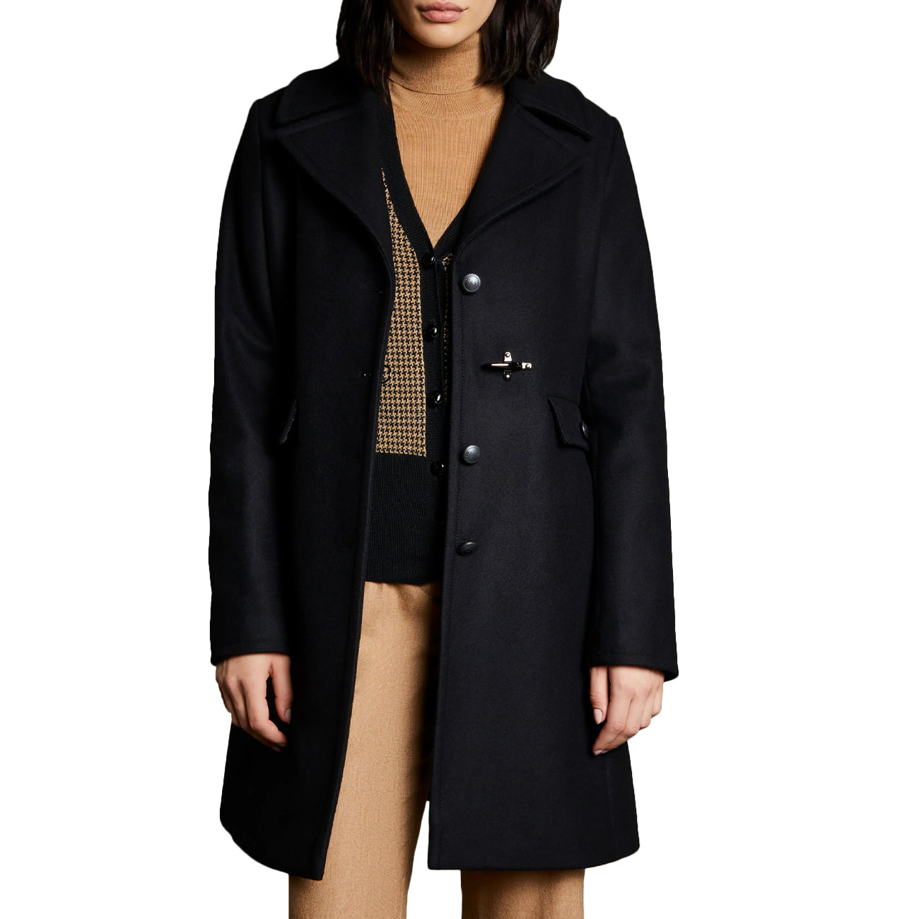 FAY Cappotto Con Gancio Donna Nero NAW50473170SGLB999 NERO 