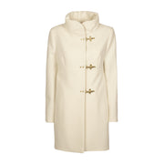 FAY Cappotto Romantic 3 Ganci In Panno Di Lana Donna Bianco Lana NAW5047Y050SGLB008 BIANCO LANA 