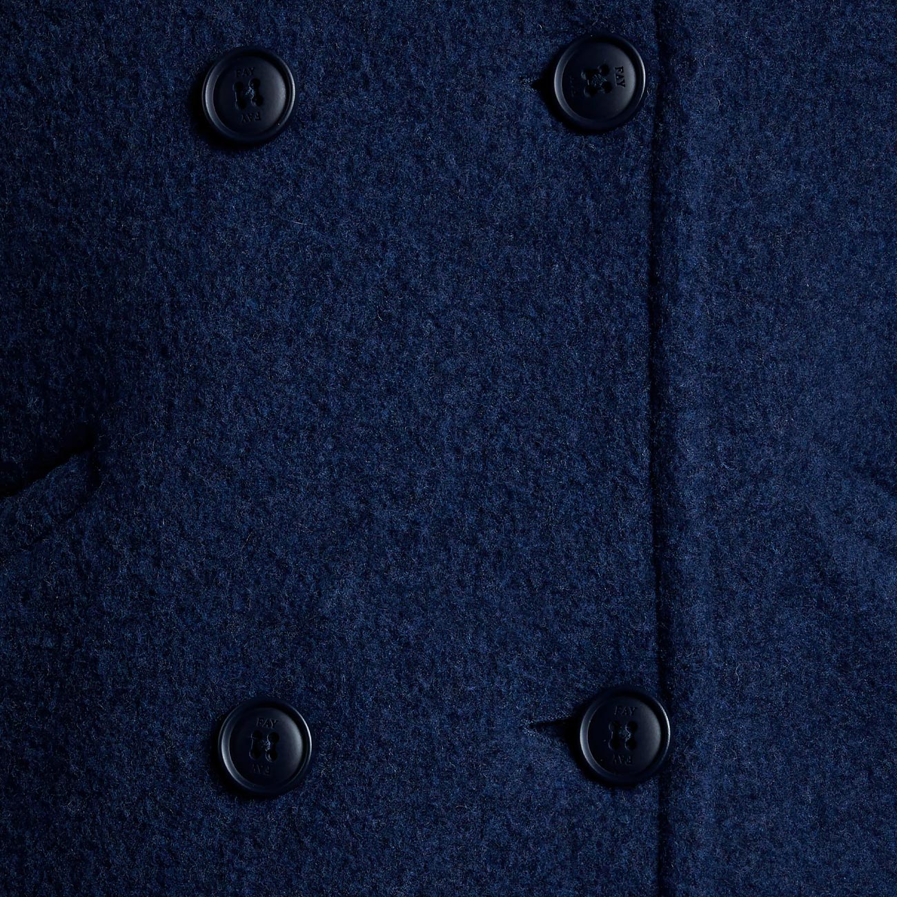 FAY Cappotto Over In Lana Donna Blu Notte Scuro NAW62473200VOBU812 BLU NOTTE SCURO 
