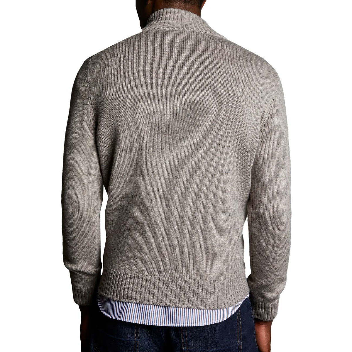 FAY Lupetto Con Gancio In Lana Uomo Vacchetta Platino NMMC1472120FJD1139 VACCHETTA+PLATINO 