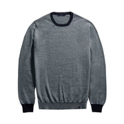 FAY Maglia In Lana Uomo Argento Blu Den Glassè NMMC1472230VLM003K ARGENTO+BLU DEN+GLASSE 
