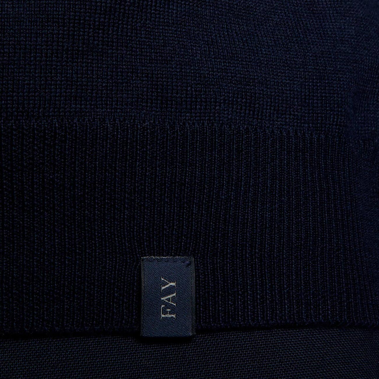 FAY Maglia Con Scollo A V In Lana Uomo Blu Navy Grigio Blu NMMC1472300VLM325A BLU NAVY+GRIGIO BLU 