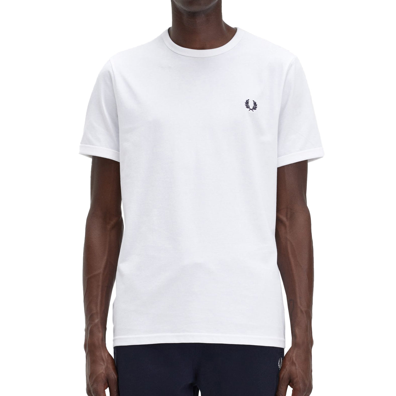 FRED PERRY Tshirt Ringer Uomo Bianco M3519 100 BIANCO 