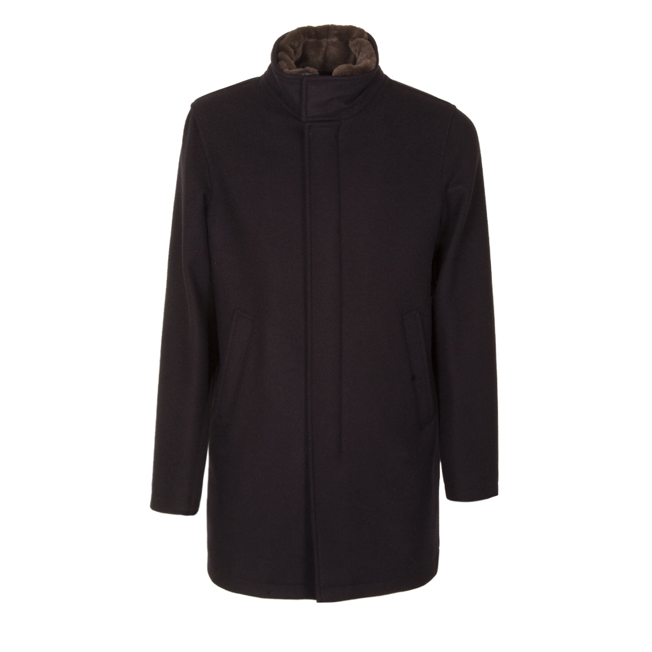 HERNO Cappotto In Lana Diagonale Uomo Blu Scuro CA000163U39601 9290 BLU SCURO 