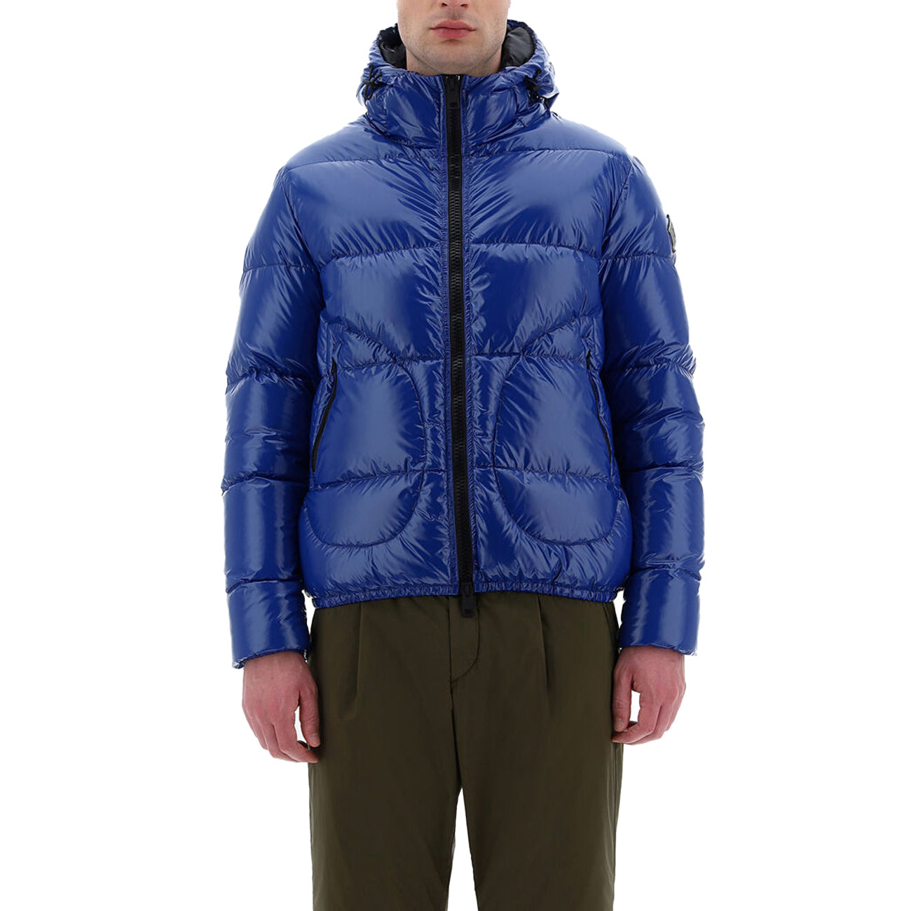 HERNO Bomber In Gloss Uomo Bluette PI001079U12220 9243 BLUETTE 