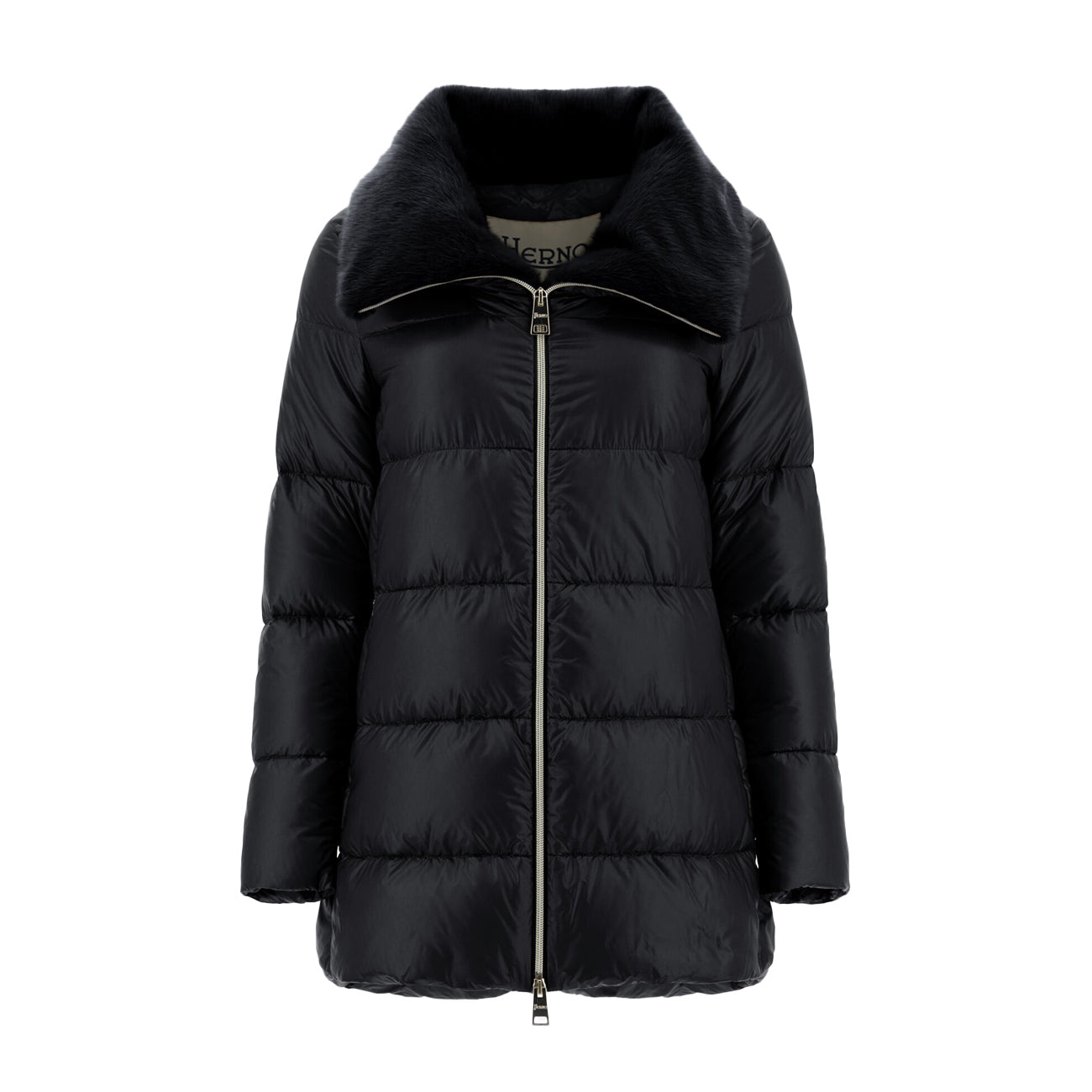 HERNO Piumino Asimmetrico Donna Nero PI001536D12017 9300 NERO 