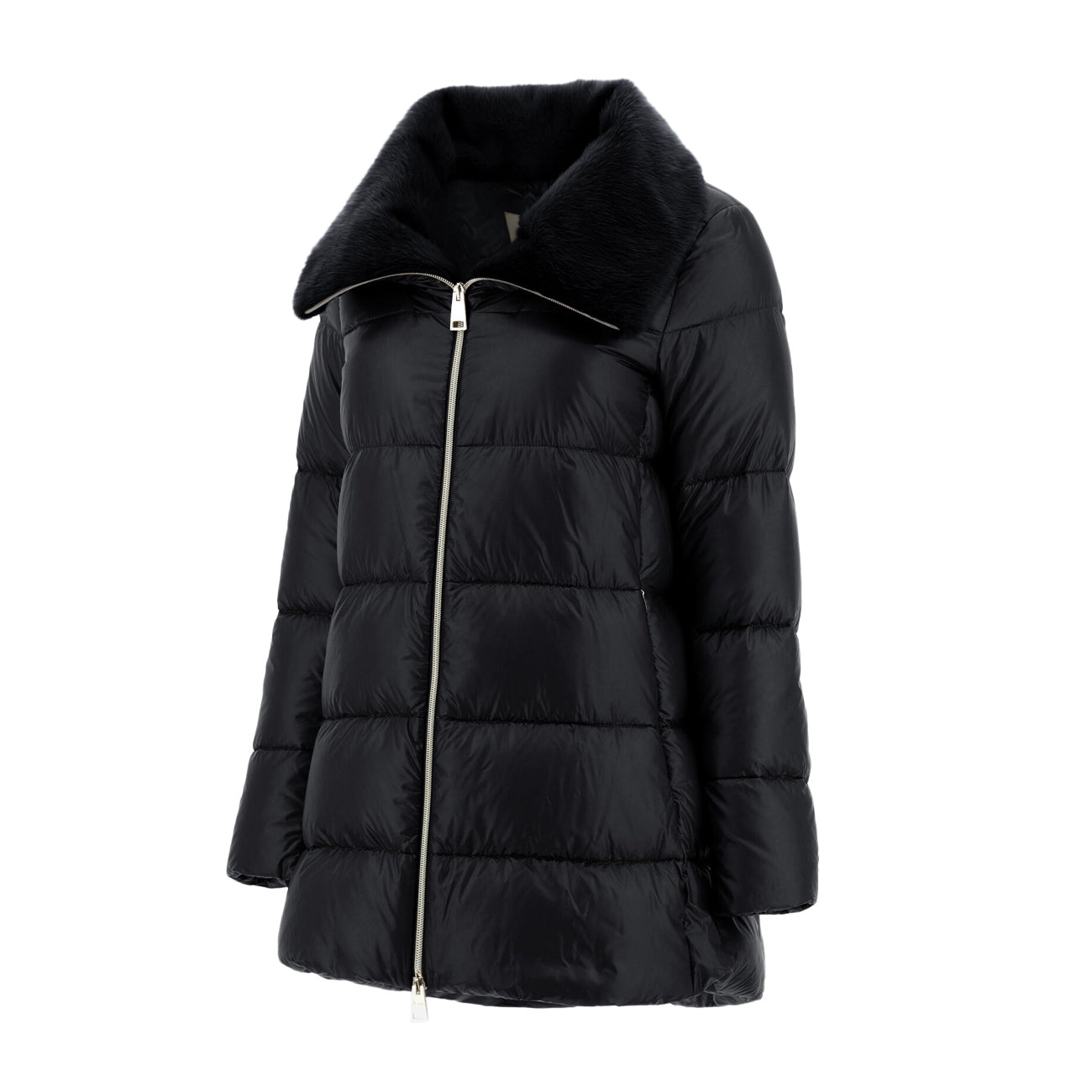 HERNO Piumino Asimmetrico Donna Nero PI001536D12017 9300 NERO 