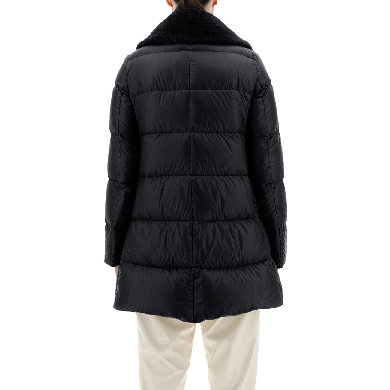HERNO Piumino Asimmetrico Donna Nero PI001536D12017 9300 NERO 