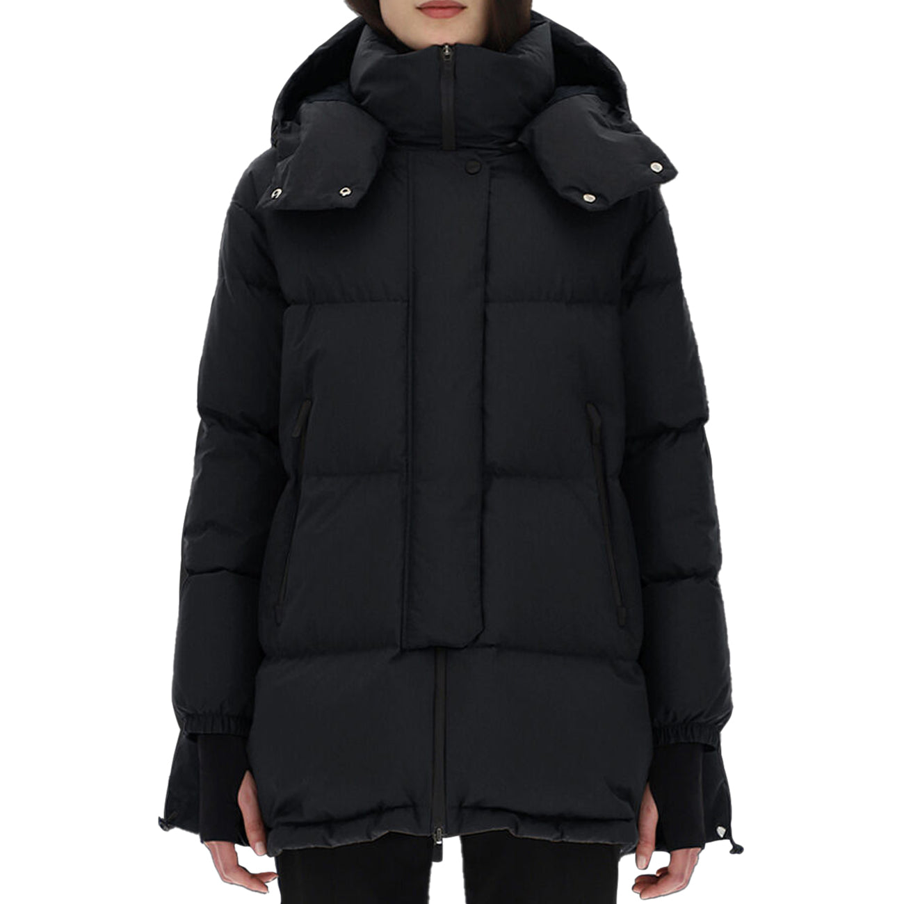 HERNO Piumino Oversize Laminar Gore-Tex Windstopper Donna Nero PI128DL11106 9300 NERO 