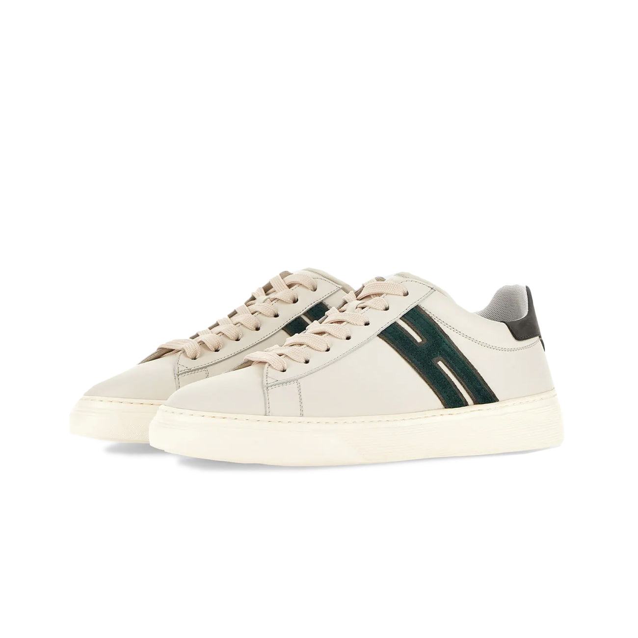 HOGAN Sneakers H365 Uomo Avorio Verde HXM3650J310SA664G8 AVORIO/VERDE 