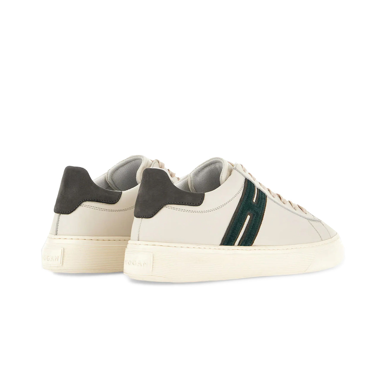 HOGAN Sneakers H365 Uomo Avorio Verde HXM3650J310SA664G8 AVORIO/VERDE 