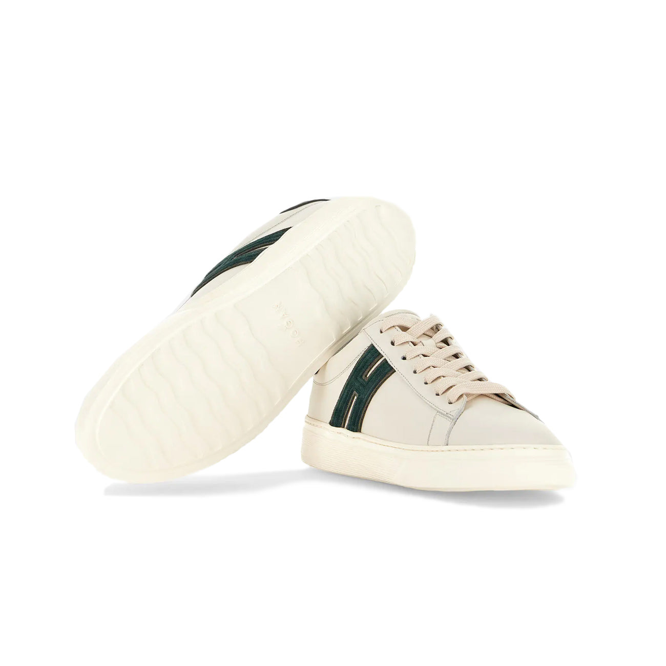 HOGAN Sneakers H365 Uomo Avorio Verde HXM3650J310SA664G8 AVORIO/VERDE 